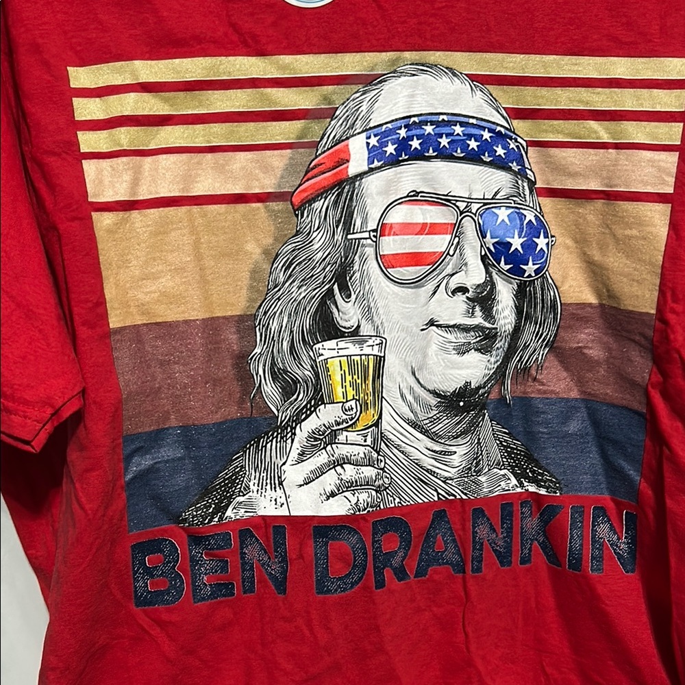Ben Drankin Red Graphic T-Shirt